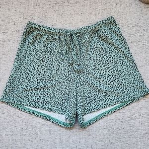 Free Press Lounge Sleepwear Leopard Print Shorts